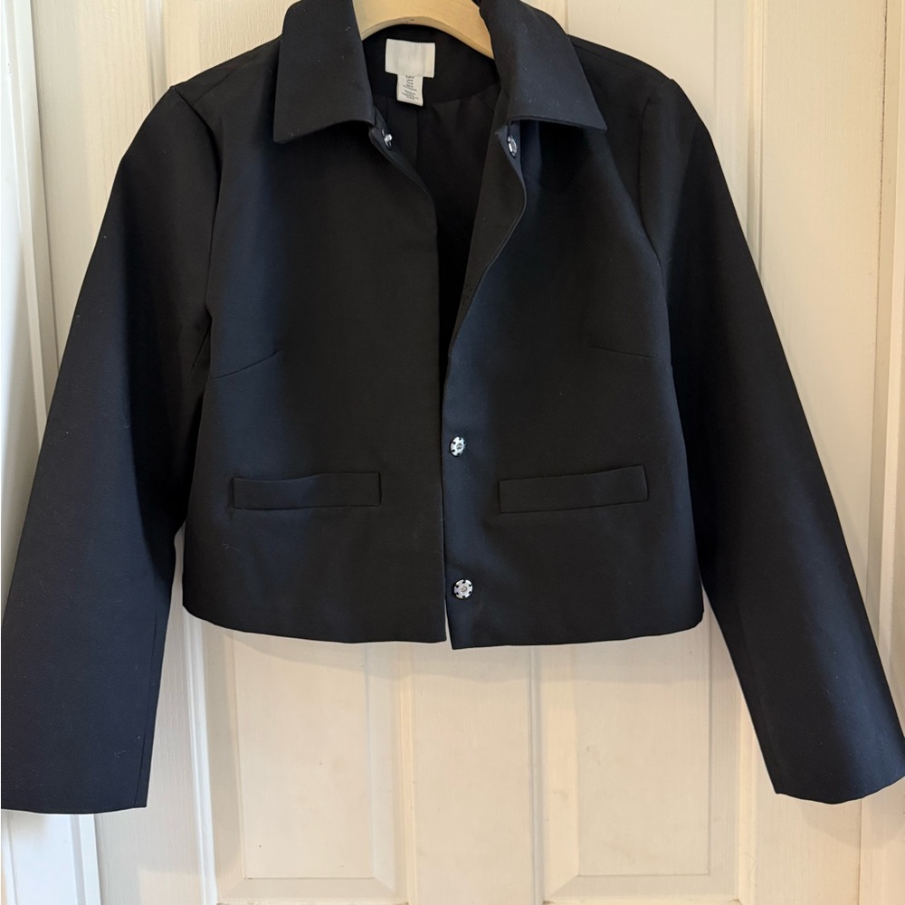 Women’s H&M Blk Casual bolero blazer Jacket size med.